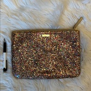 Kate Spade Glitter Pouch Clutch Purse
